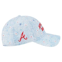 Women's New Era  Light Blue Atlanta Braves Daisy All Over 9TWENTY Adjustable Hat