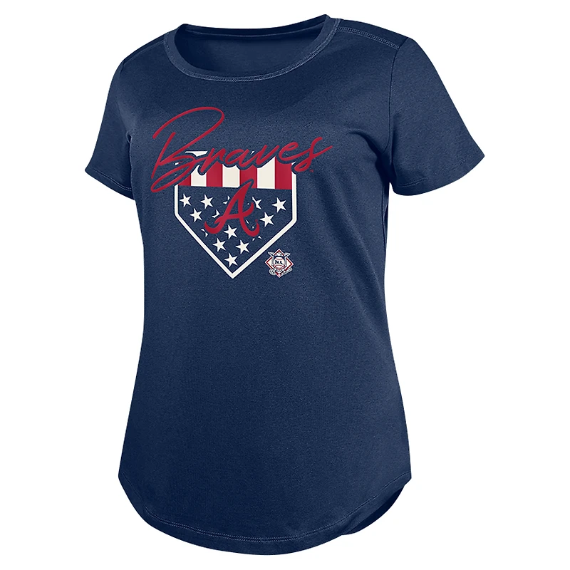 Women's New Era Navy Atlanta Braves Americana T-Shirt