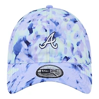 Casquette New Era bleu marine Atlanta Braves pour femme, style classique décontracté et ajustable