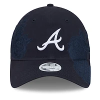 Women's New Era Navy Atlanta Braves Roses 9TWENTY Adjustable Hat