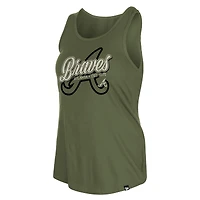 Women's New Era Olive Atlanta Braves 2026 Armed Forces Day Tank Top
