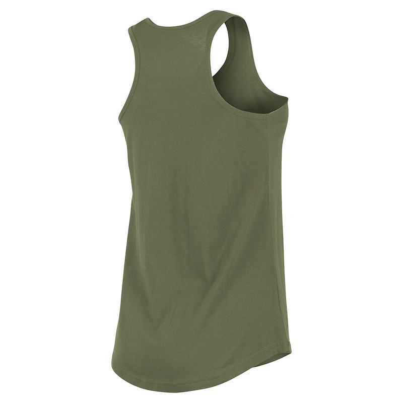 Women's New Era Olive Atlanta Braves Armed Forces Day Tank Top