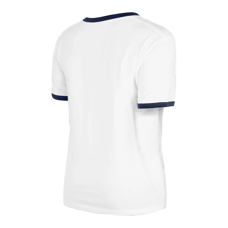 T-shirt surdimensionné Ringer New Era blanc pour femmes des Atlanta Braves