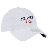 Women's New Era White Atlanta Braves Team Fan 9TWENTY Adjustable Hat
