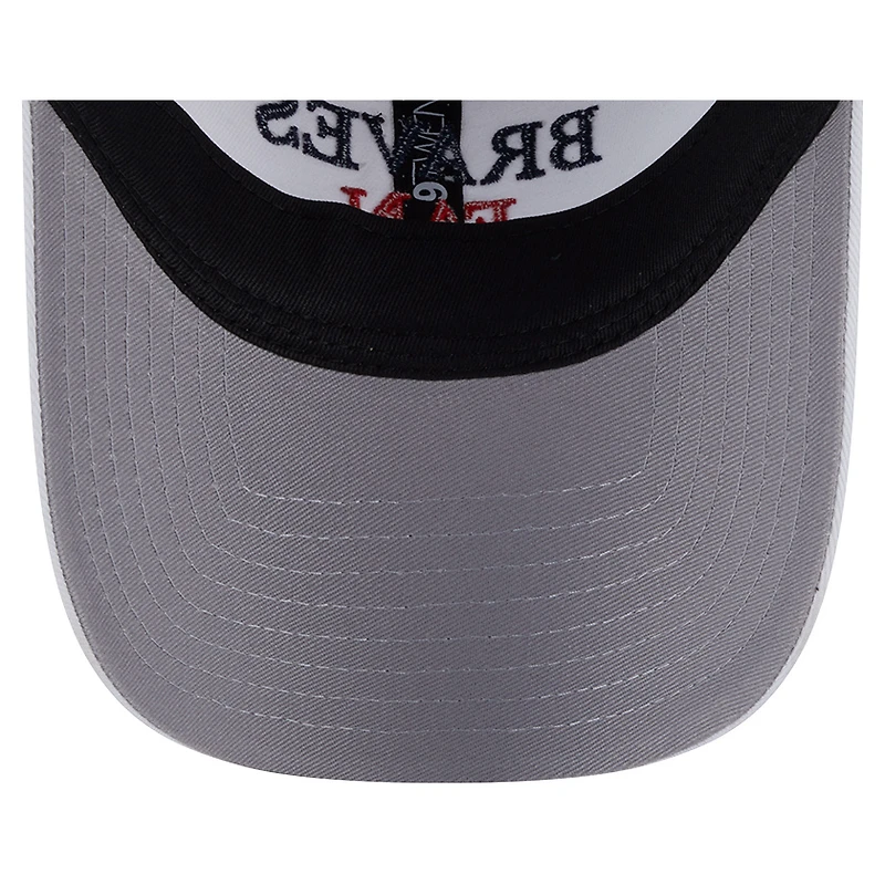 Women's New Era White Atlanta Braves Team Fan 9TWENTY Adjustable Hat
