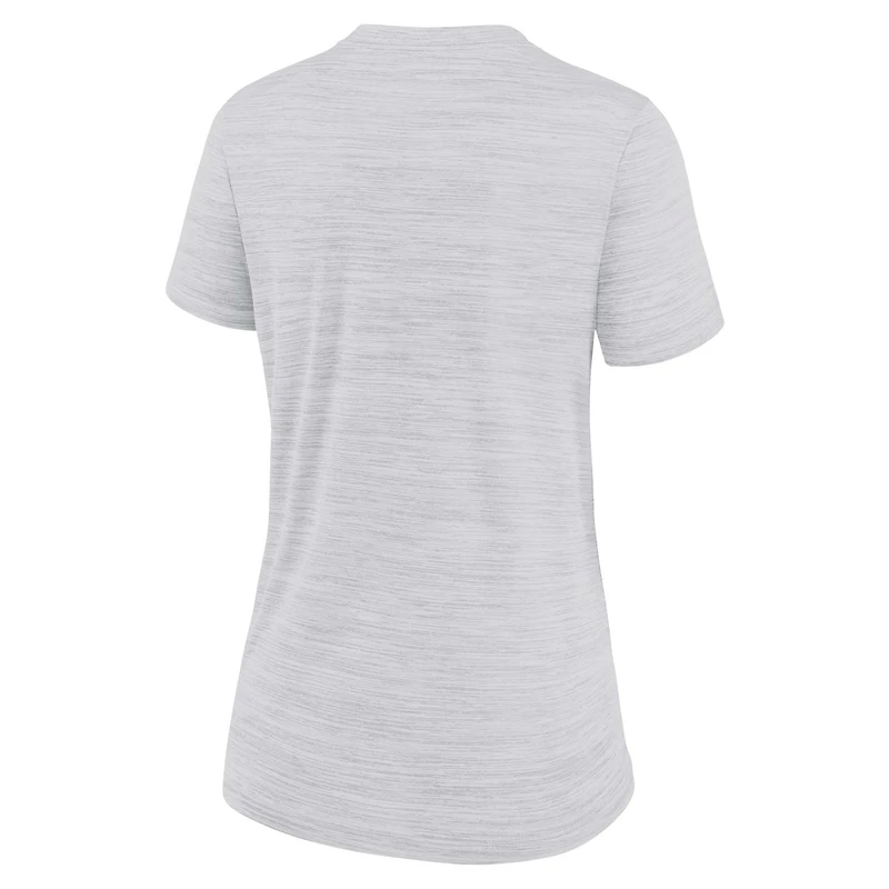 T-shirt Nike Ash Atlanta Braves Authentic Collection City Connect Velocity Dri-FIT pour femme