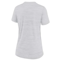 T-shirt Nike Ash Atlanta Braves Authentic Collection City Connect Velocity Dri-FIT pour femme