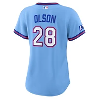 Maillot Nike Matt Olson bleu poudré Atlanta Braves 2026 City Connect Stadium pour femme