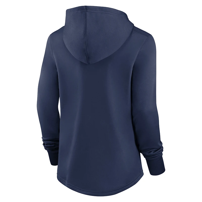 Women's Nike Navy Atlanta Braves Authentic Collection Pregame Performance Pullover Hoodie