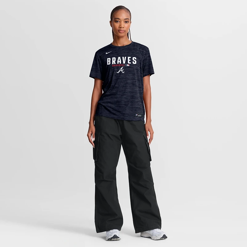 Women's Nike Navy Atlanta Braves Authentic Collection Velocity Dri-FIT T-Shirt