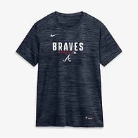 Women's Nike Navy Atlanta Braves Authentic Collection Velocity Dri-FIT T-Shirt