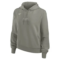Women's Nike Olive Atlanta Braves One Tri-Blend Dri-FIT Hoodie