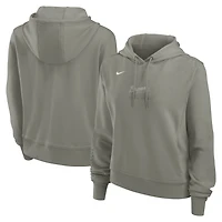 Women's Nike Olive Atlanta Braves One Tri-Blend Dri-FIT Hoodie