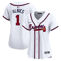 Women's Nike Ozzie Albies White Atlanta Braves Home Limited Player Jersey