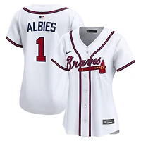 1 maillot de joueur à domicile Nike Ozzie Albies blanc des Atlanta Braves pour femme