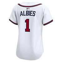 1 maillot de joueur à domicile Nike Ozzie Albies blanc des Atlanta Braves pour femme