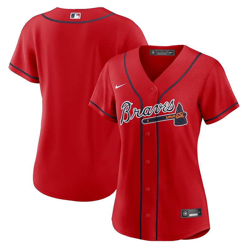 Women's Nike Red Atlanta Braves Alternate Replica Team Jersey