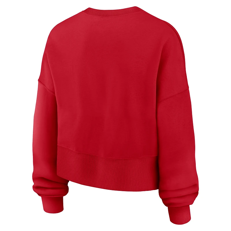 Sweat-shirt oversize rouge Nike Atlanta Braves pour femme
