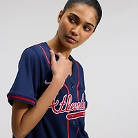 Women's Nike Ronald Acuña Jr. Navy Atlanta Braves Alternate Limited Player Jersey