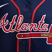 Maillot de joueur alternatif limité Nike Ronald Acuña Jr. des Atlanta Braves pour femme, bleu marine