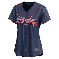 Maillot de joueur alternatif limité Nike Ronald Acuña Jr. des Atlanta Braves pour femme, bleu marine