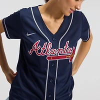 Women's Nike Ronald Acuña Jr. Navy Atlanta Braves Alternate Replica Player Jersey
