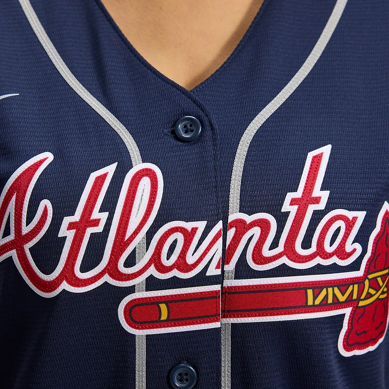 Women's Nike Ronald Acuña Jr. Navy Atlanta Braves Alternate Replica Player Jersey