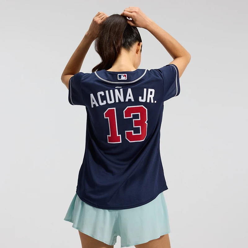 Women's Nike Ronald Acuña Jr. Navy Atlanta Braves Alternate Replica Player Jersey