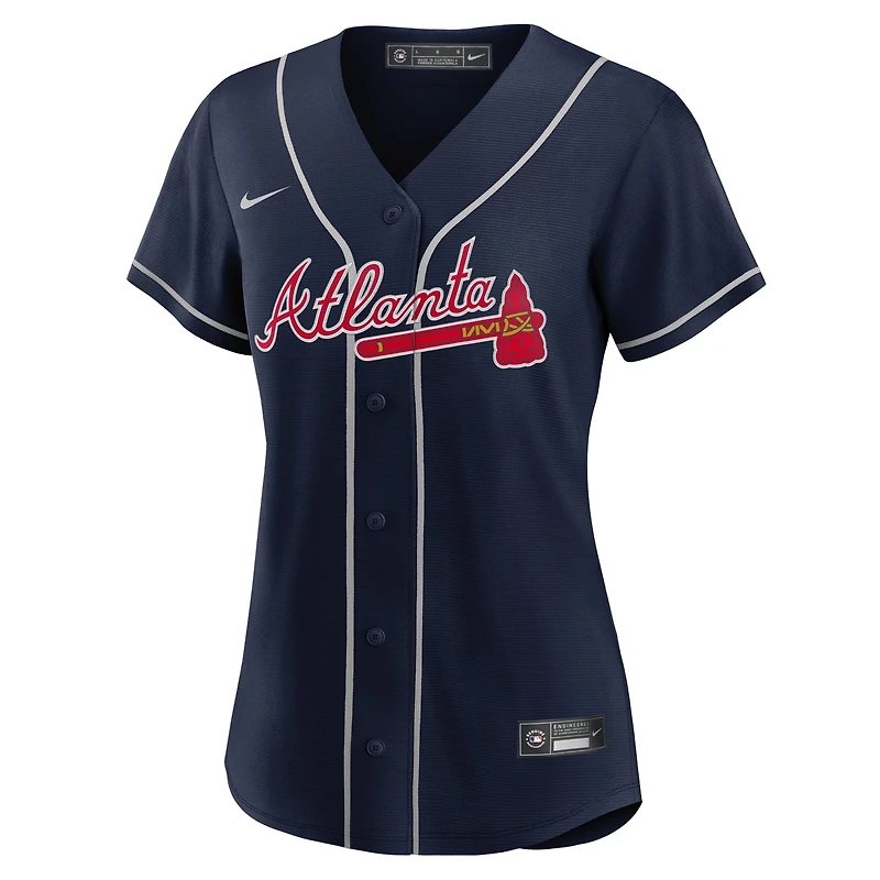 Women's Nike Ronald Acuña Jr. Navy Atlanta Braves Alternate Replica Player Jersey