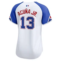 Maillot Nike Ronald Acuña Jr. blanc pour femme, édition limitée, Atlanta Braves City Connect