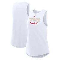 Débardeur Nike Atlanta Braves City Connect Tricode blanc à col montant et technologie Dri-FIT pour femme