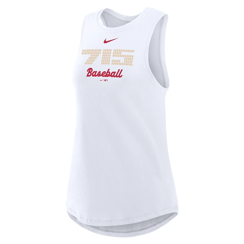 Women's Nike White Atlanta Braves City Connect Tricode High Neck Performance Tank Top