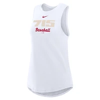 Women's Nike White Atlanta Braves City Connect Tricode High Neck Performance Tank Top