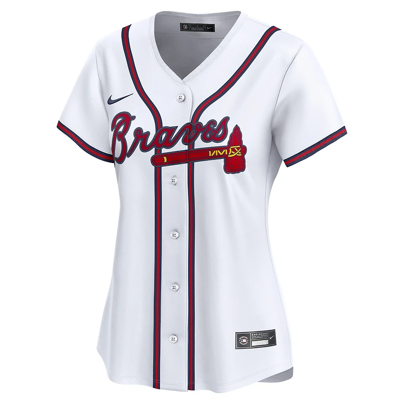 Maillot Nike Atlanta Braves Domicile Limité Blanc pour Femme