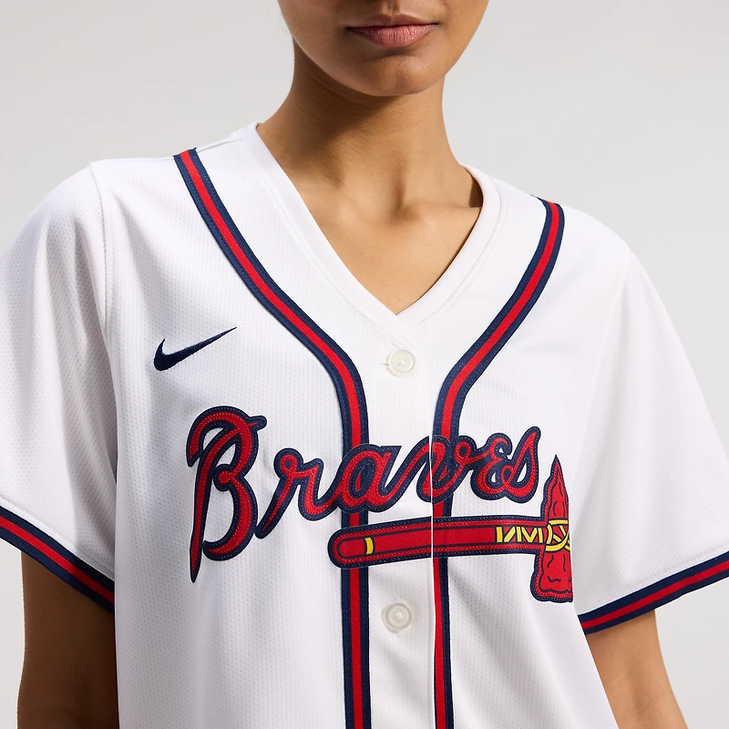 Maillot Nike Atlanta Braves Domicile Limité Blanc pour Femme
