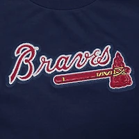 Women's Pro Standard Navy Atlanta Braves Game Day Classics Crewneck Pullover Sweatshirt