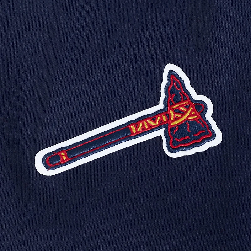 Women's Pro Standard Navy Atlanta Braves Game Day Classics Crewneck Pullover Sweatshirt