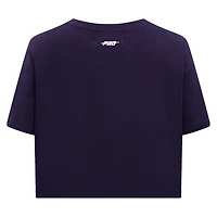 T-shirt court Pro Standard pour femmes, bleu marine, Atlanta Braves, Painted Sky Boxy