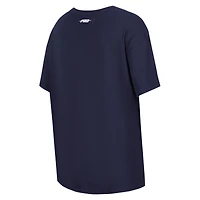 Women's Pro Standard  Navy Atlanta Braves Rhinestone Slim Fit T-Shirt