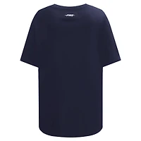 Women's Pro Standard  Navy Atlanta Braves Rhinestone Slim Fit T-Shirt