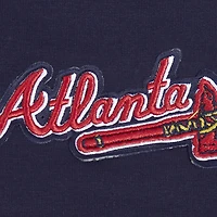 Women's Pro Standard  Navy Atlanta Braves Rhinestone Slim Fit T-Shirt