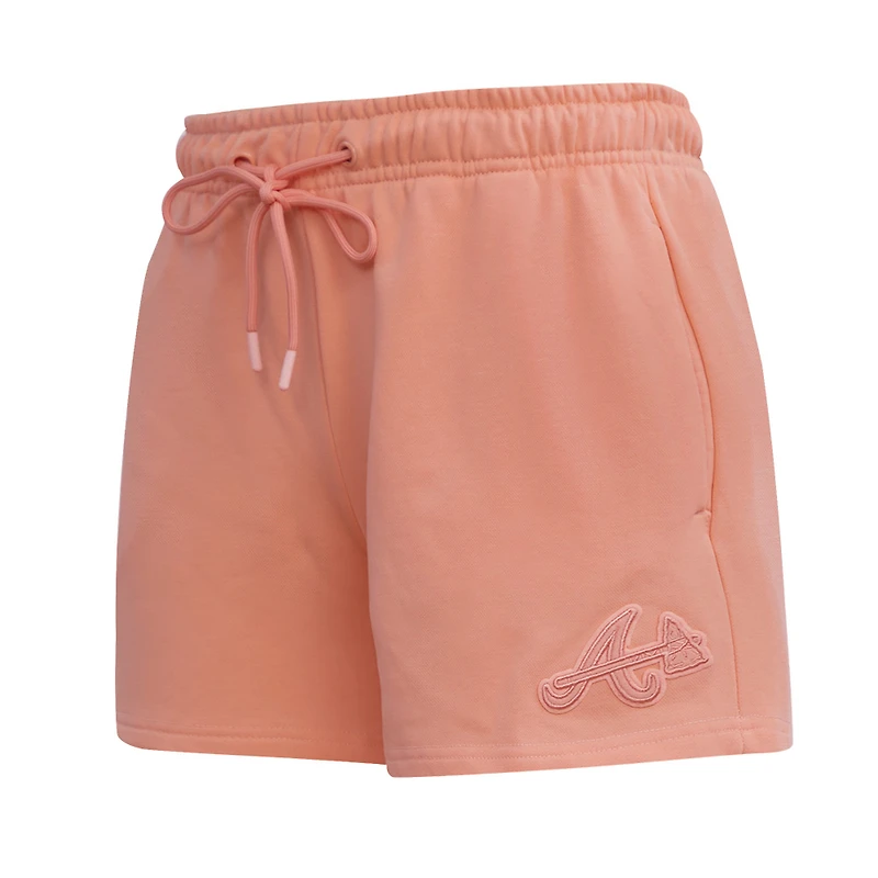 Women's Pro Standard Pink Atlanta Braves Neutral Fleece Shorts