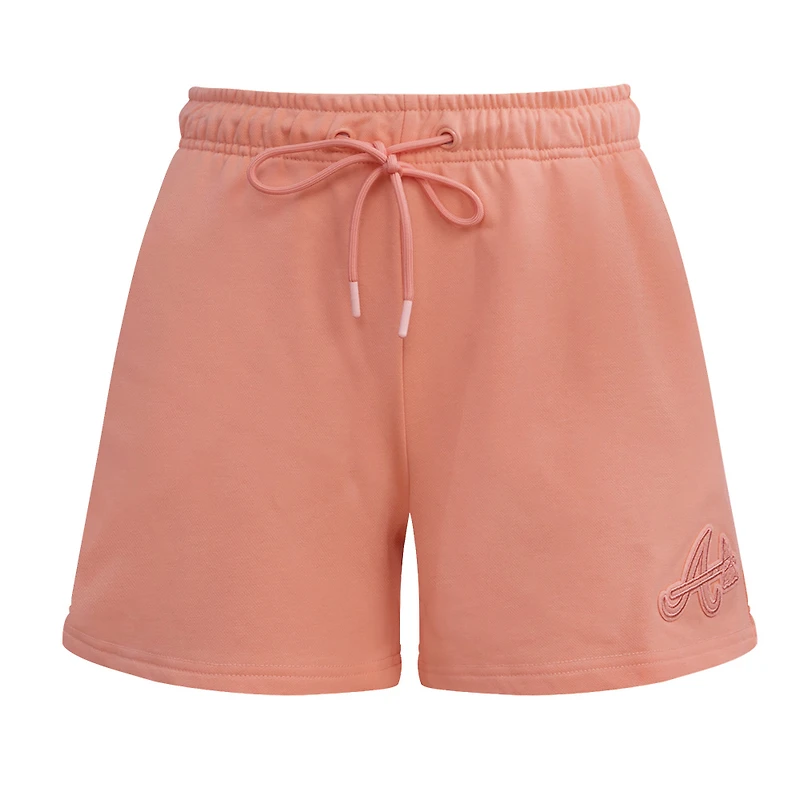 Women's Pro Standard Pink Atlanta Braves Neutral Fleece Shorts