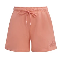 Women's Pro Standard Pink Atlanta Braves Neutral Fleece Shorts