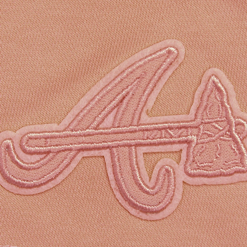 Women's Pro Standard Pink Atlanta Braves Neutral Fleece Shorts