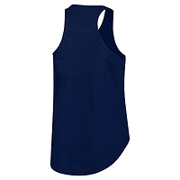 Women's Profile Navy Atlanta Braves Plus Wordmark Racerback Scoop Neck Tank Top