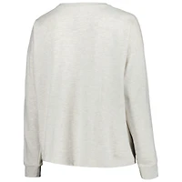 Women's Profile Oatmeal Atlanta Braves Plus French Terry Pullover Sweatshirt