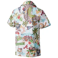 Chemise boutonnée Reyn Spooner Atlanta Braves Scenic Camp pour femme, blanc