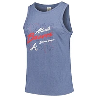 Débardeur triple mélange à col haut et courbé pour femmes, doux comme un raisin, bleu marine, Atlanta Braves, grande taille