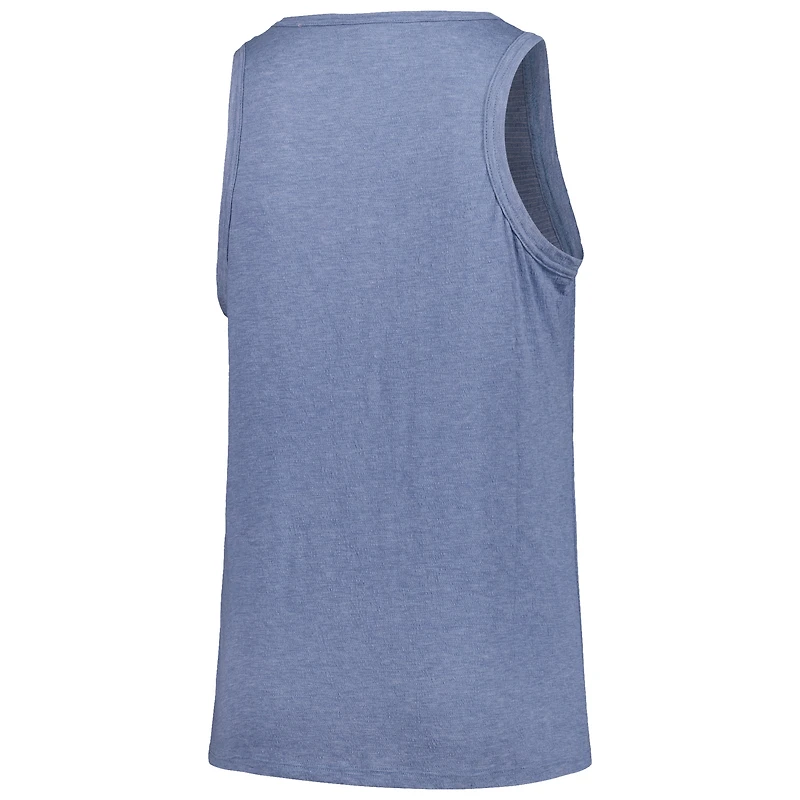 Débardeur triple mélange à col haut et courbé pour femmes, doux comme un raisin, bleu marine, Atlanta Braves, grande taille